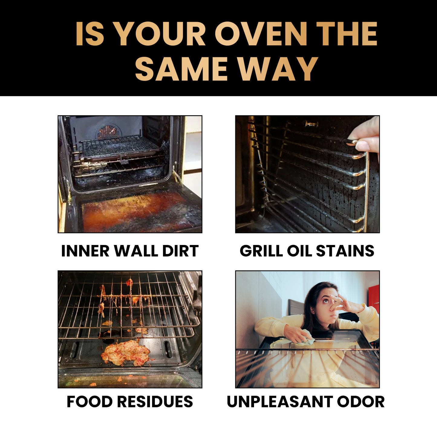 Fifuroes Oven & Grill Cleaner, Oven Grill Special Decontamination, Deodorization, Odor, Odor And Oil Remover
