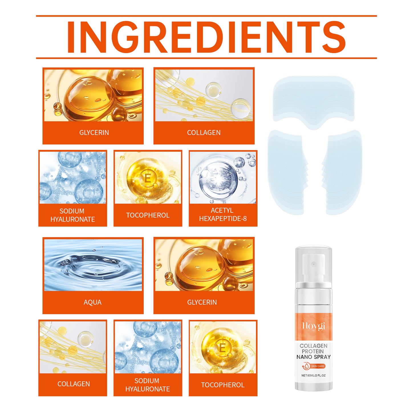 Fifuroes Collagen Facial Set Collagen Firming & Nourishing Spray Hydrating & Hydrating Mask