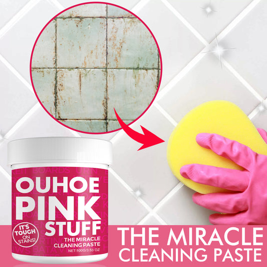 Fifuroes Home Gentle Multi-Functional Cleaning Cream, Clean Kitchen Heavy Oil Dirt General Pink Barrel Cleaning Powder