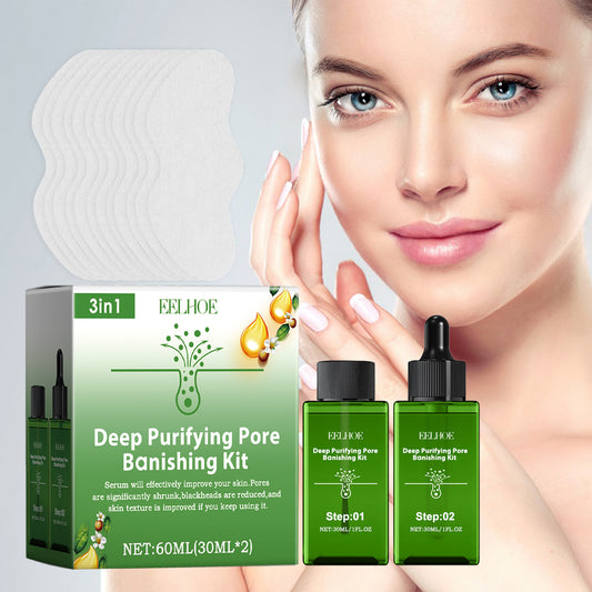 Fifuroes Deep Purifying Pore Banishing Kit, Pore Thinning And Blackhead Remover Moisturizing Essence