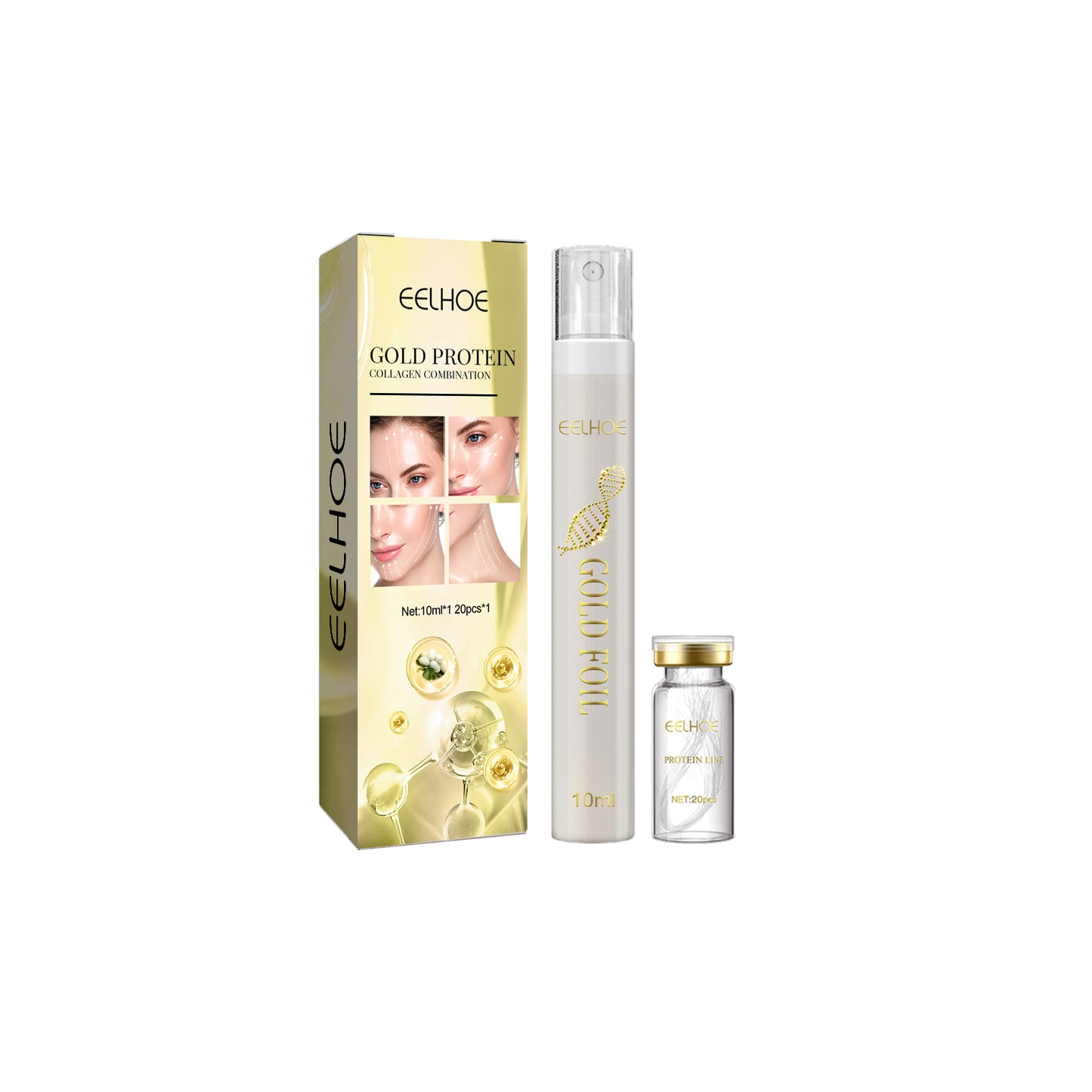 Fifuroes Protein Line Firming And Lifting Set, Face Smoothing Fine Lines Shaping And Firming Skin Moisturizing Serum