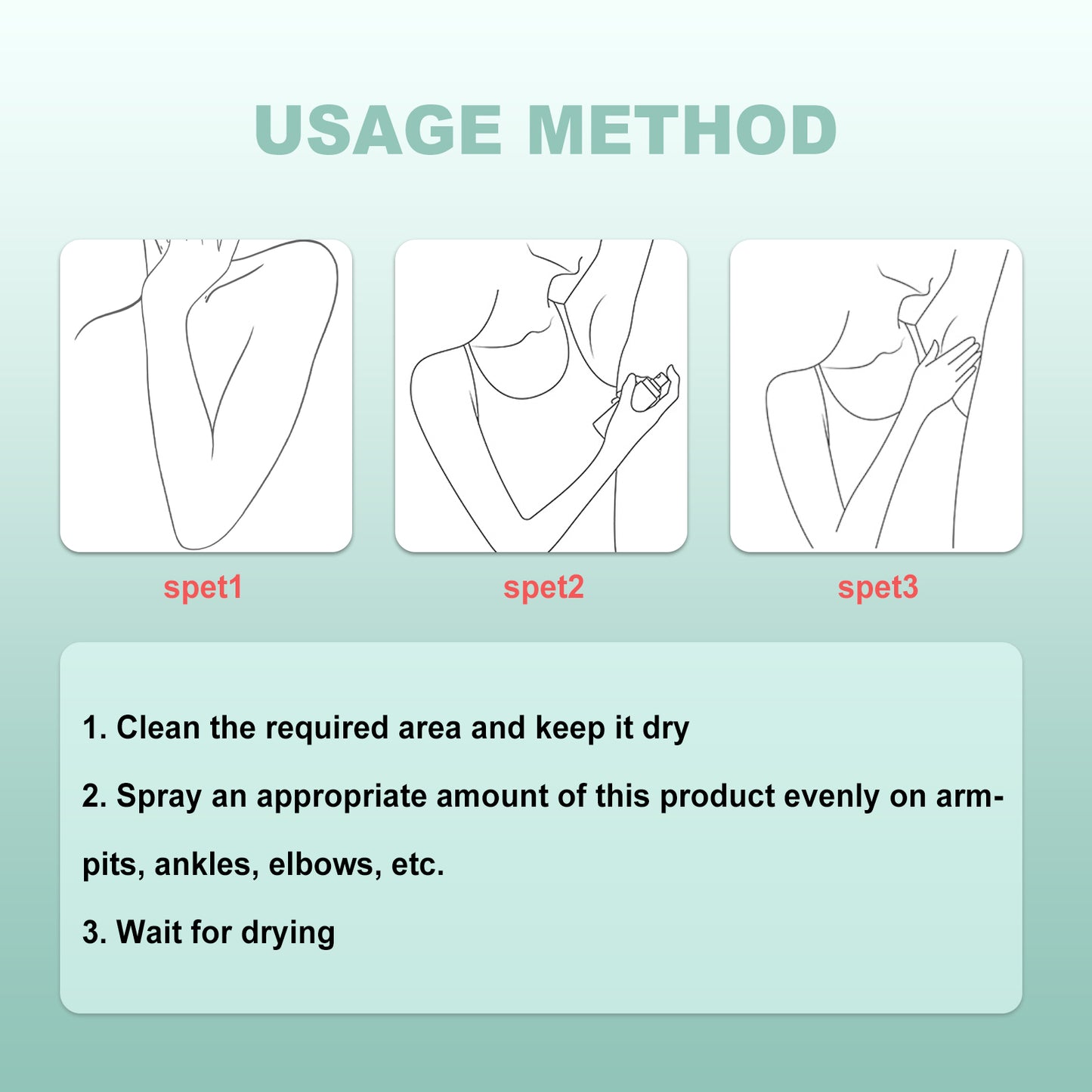 Fifuroes Deodorant Perfume Spray, Armpit Sweat Deodorizing Refreshing Whitening Deodorizing Body Lasting Deodorizing