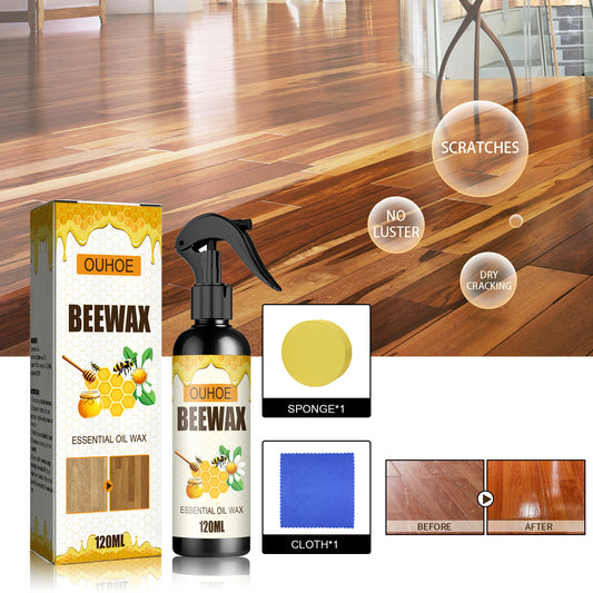 Fifuroes Furniture Beeswax Spray, Furniture Floor Care Polishing Waterproof Anti-Cracking Scratches Refurbished Care Wax