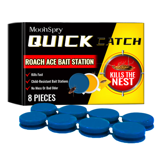 Fifuroes Roach Ace Bait Station, Insect-Repellent Cockroach Bait Kitchen Home Cockroach Elimination Whole Nest End Cleaner