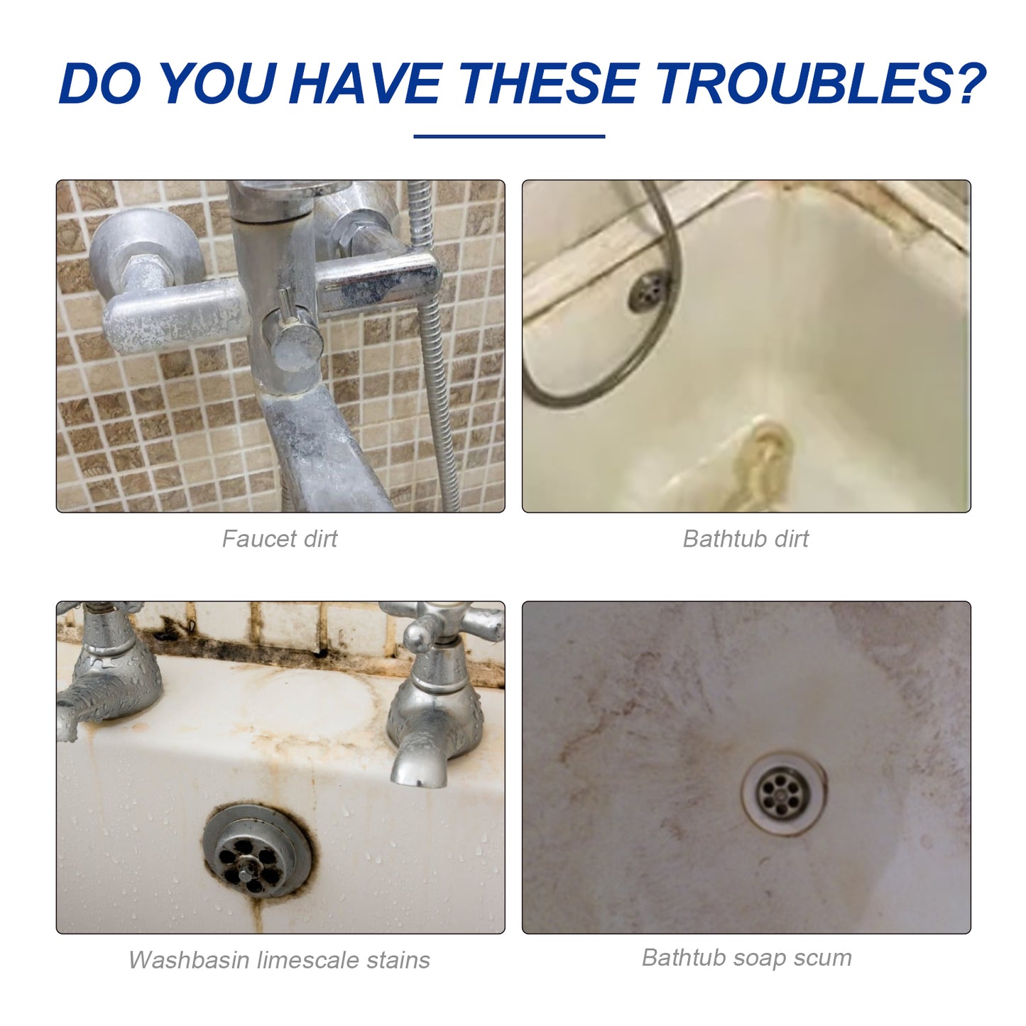 Fifuroes  Bathroom Cleaner, Shower Room Glass Scale Cleaner Stainless Steel Wash Basin Bathtub Decontamination