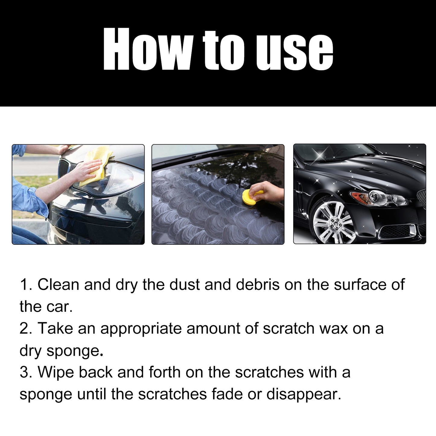 Fifuroes Scratch Removal Wax, Car Paint Protective Polishing Remove Marks Maintenance Paint Repair Cleaning Decontamination Abrasive