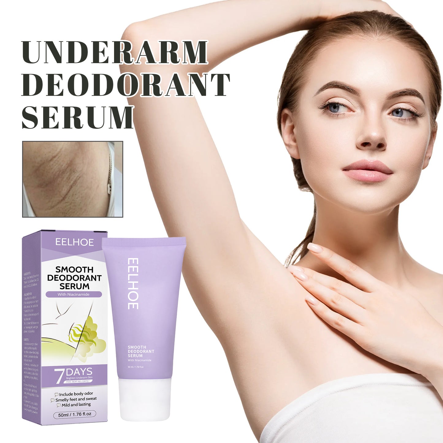 Fifuroes Underarm Deodorant Cream Underarm Whitening Clean Armpit Odor Odor Body Odor Refreshing Anti-Sweat Deodorant Cream