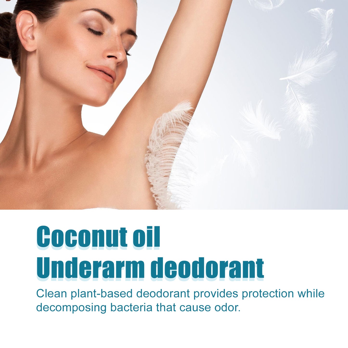 Fifuroes Coconut Oil Underarm Deodorant, Lighten Underarm Odor Refreshing And Fragrance Antiperspirant Cream