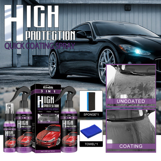 Fifuroes 3 In 1 High Protection Quick Car Coating Spray, Diy Paint Change Color Cleaning Coating Spray
