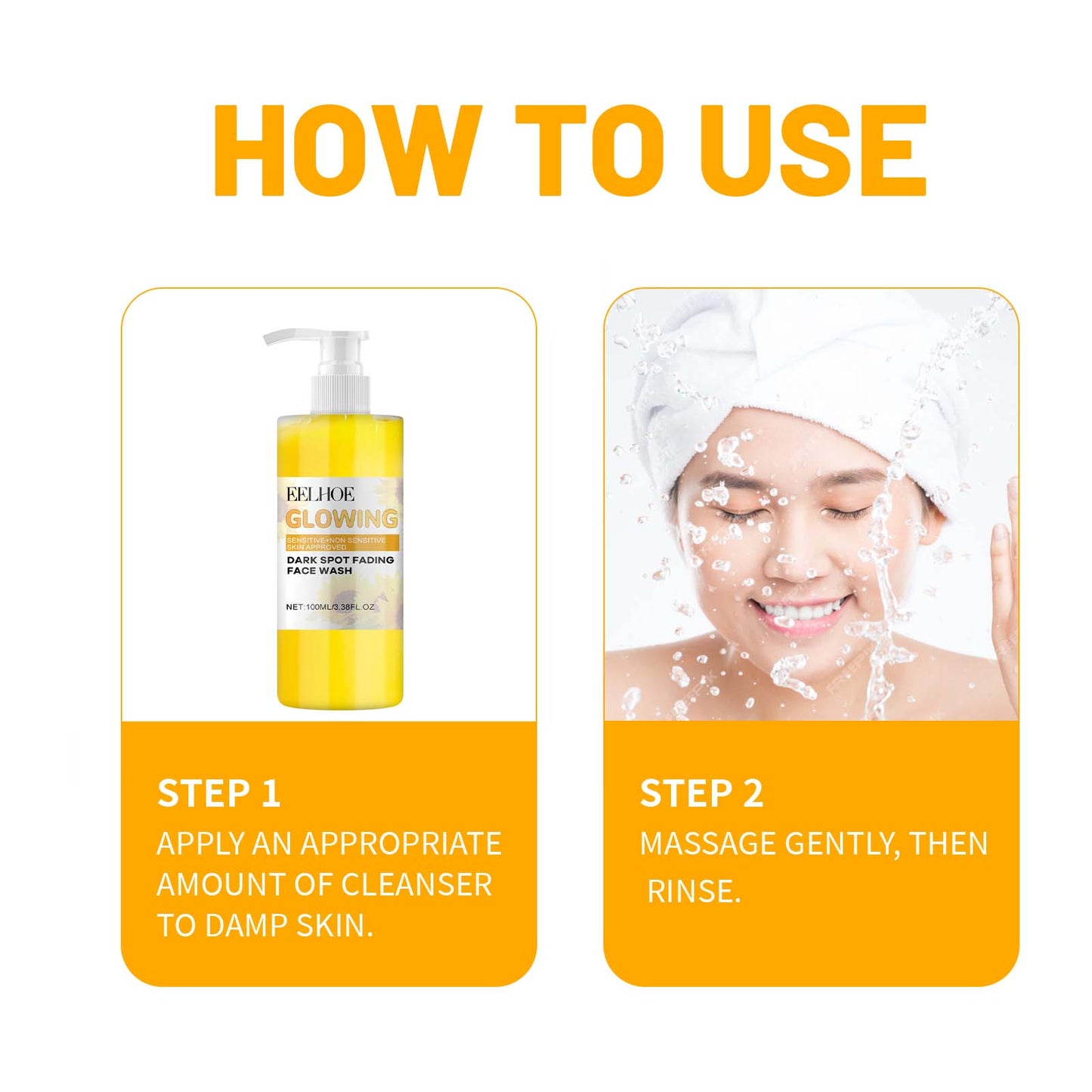 Fifuroes Turmeric Skin Care Set Hydrating Moisturizing Cleanser Refreshing Oil Control Subtle Lines Nourishing Cleansing Set