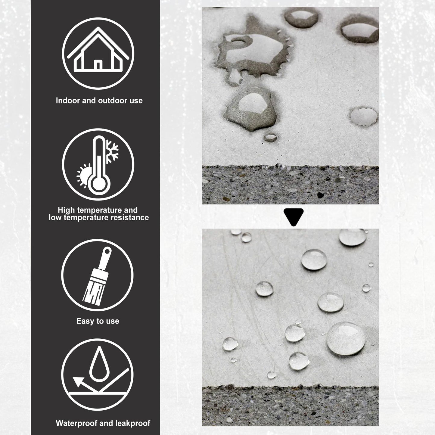 Fifuroes Roller Waterproof Glue, Home Waterproof Repair With Roller Brush Wear-Resistant Exterior Waterproof Paint