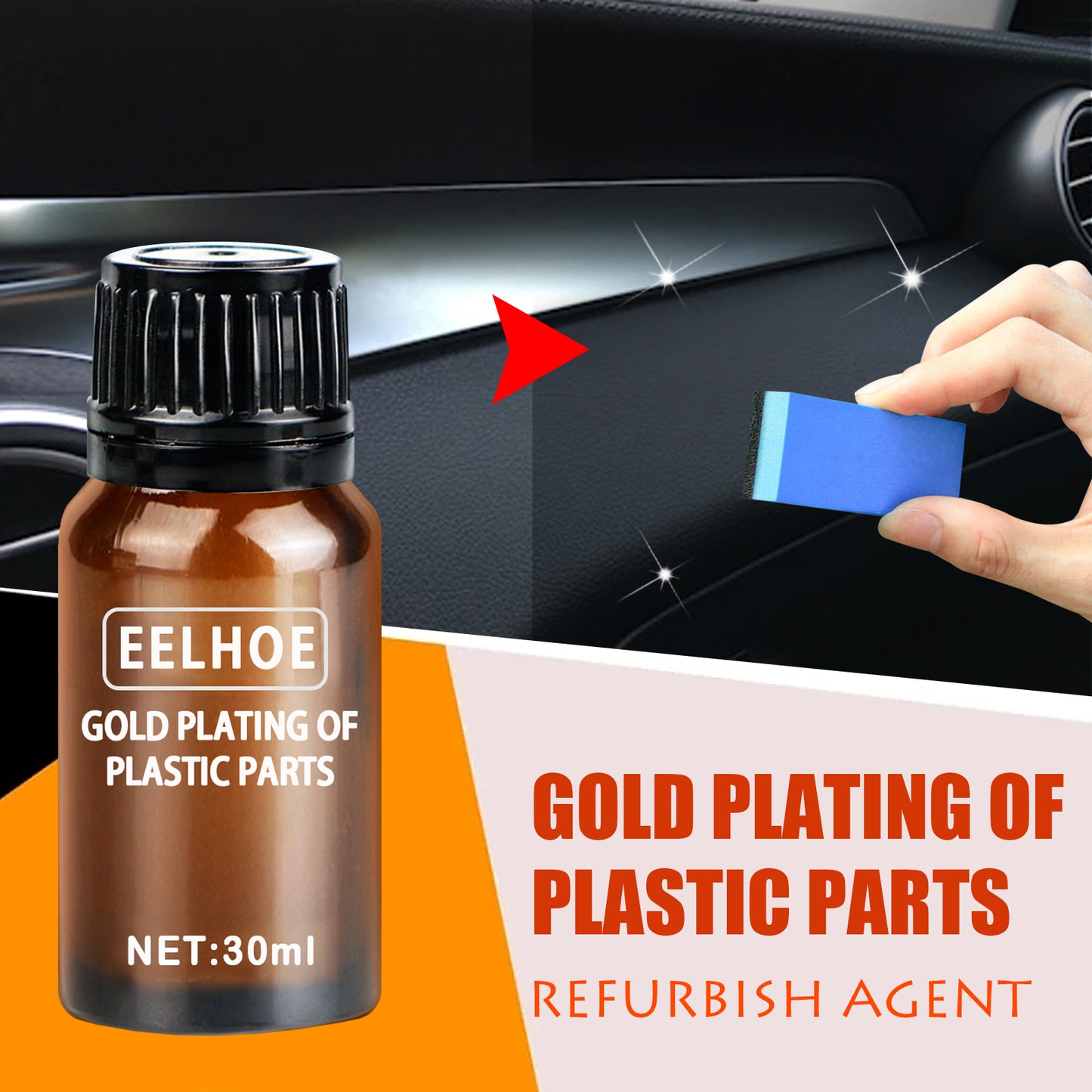 Fifuroes Plastic Parts Refreshing, Automotive Instrument Panel Interior Plastic Retreader Coating Finishing Agent