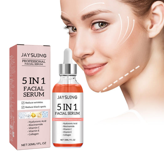 Fifuroes 5 in 1 Face Serum, Moisturizes Skin Firming Lightening Acne Spots Beautiful Skin Serum