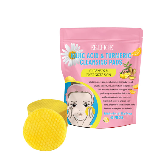 Fifuroes Turmeric Acid Cleansing Pad Gently Cleanses Skin, Lightened Acne Face, Brightened Pores