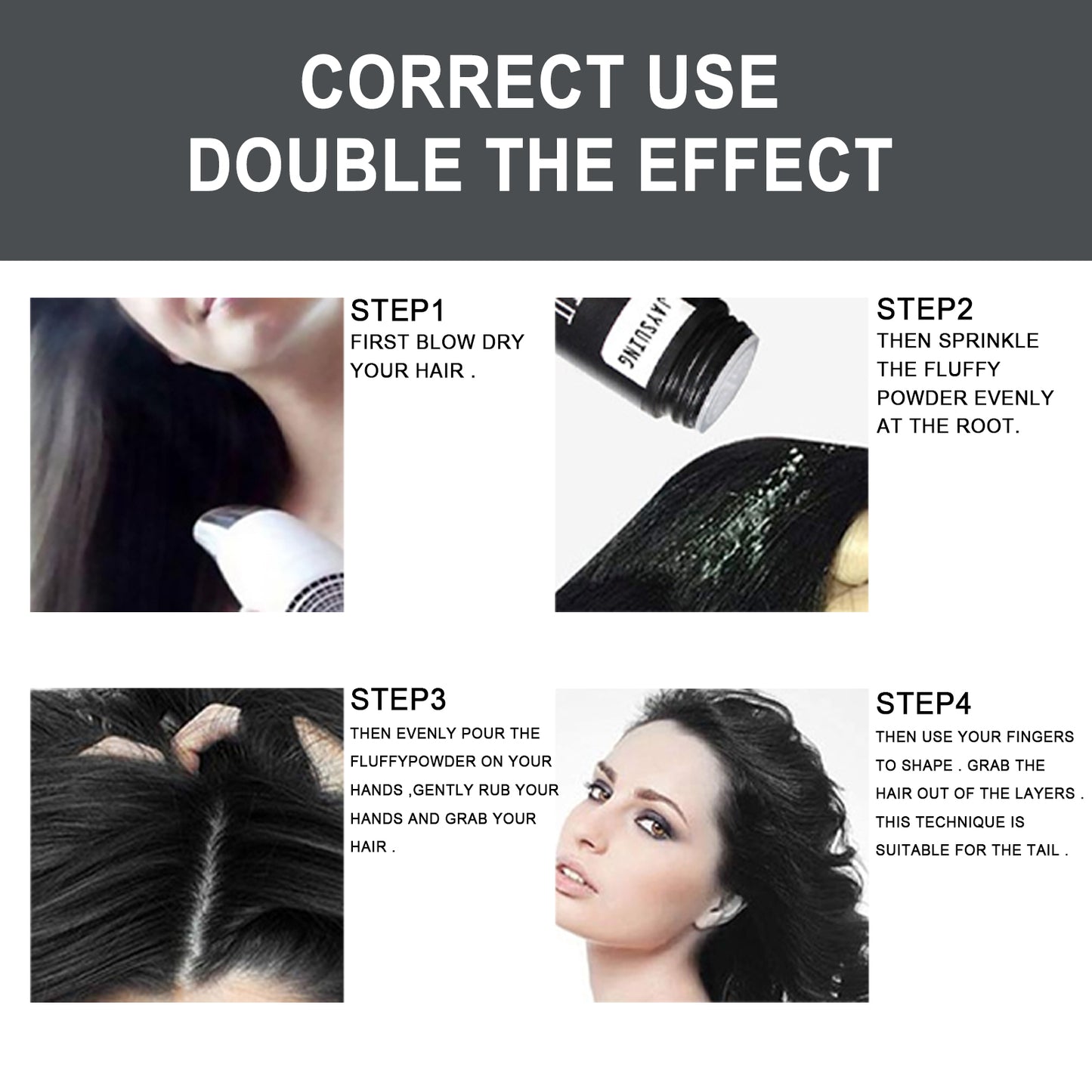 Fifuroes Hair Puff Powder Men's And Women's Hair Styling Care Leave-In Fluffy Refreshing Gentle Puff Powder