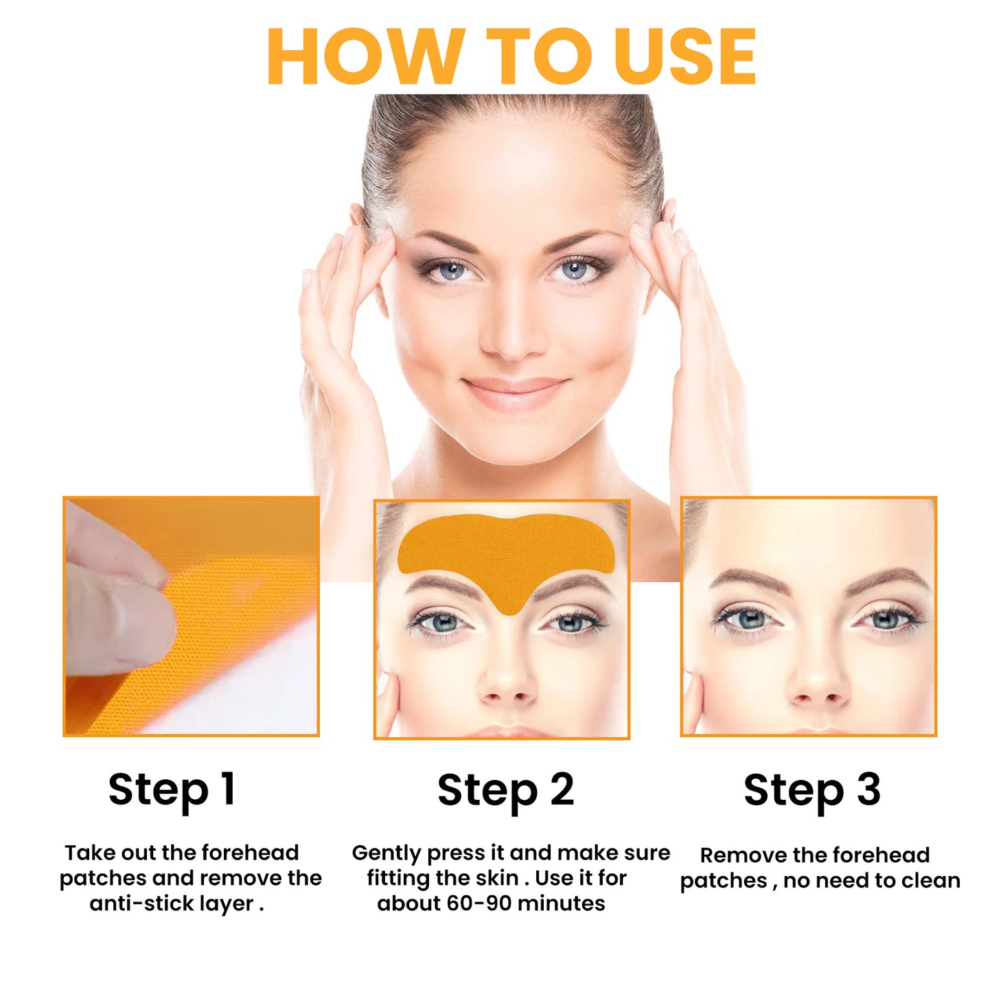 Fifuroes Forehead Wrinkle Patch, Lifts Lightens And Smooths Forehead Wrinkles Facial Skin Forehead Patch
