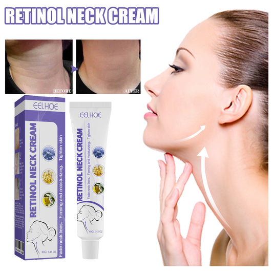 Fifuroes Retinol Neck Cream, Reduces Neck Lines, Moisturizes And Tightens Neck Skin Neck Massage Cream