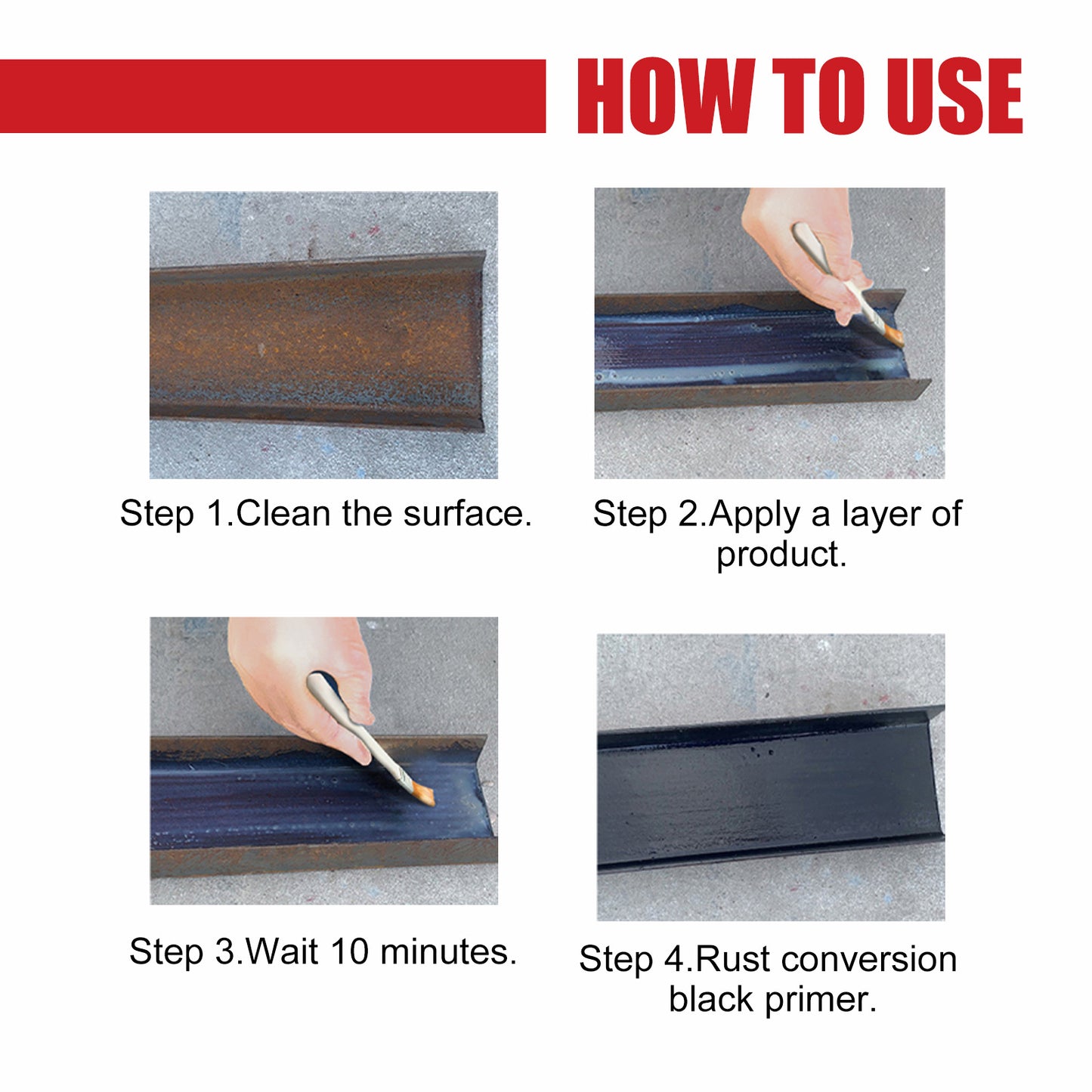Fifuroes Rust Converter, Rust Free Primer Rust Protective Agent For Metal Parts Of Automobile Chassis Corrosion