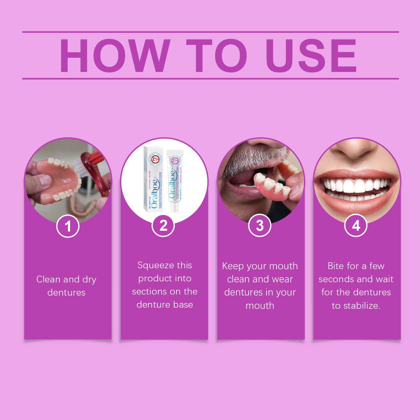 Fifuroes Denture Adhesive Thermoplastic Denture Adhesive Holds Dentures For Increased Comfort