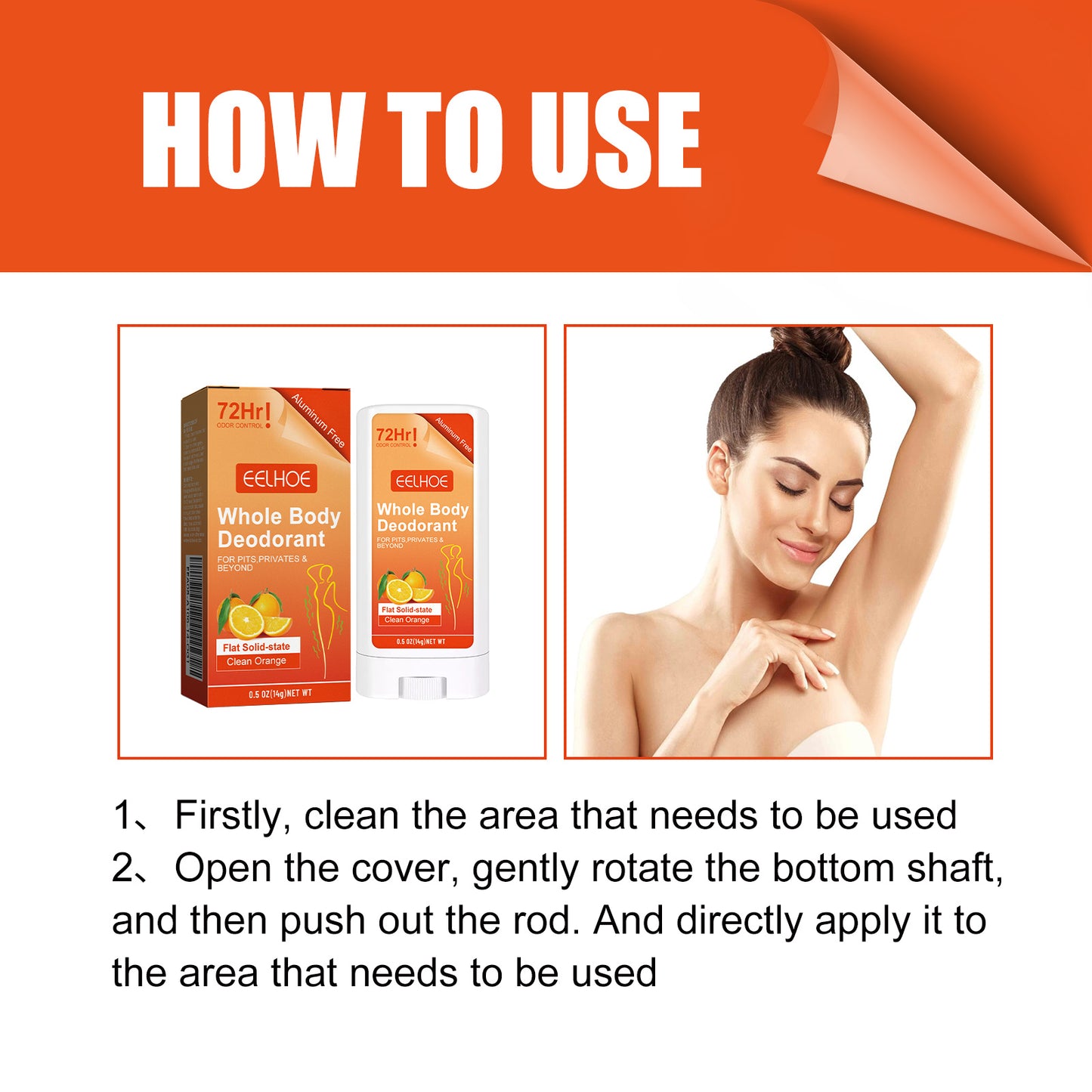 Fifuroes  Body Care Stick, Summer Refreshing Anti-Perspirant Clean Armpit Odor Long-Lasting Portable Deodorant Stick