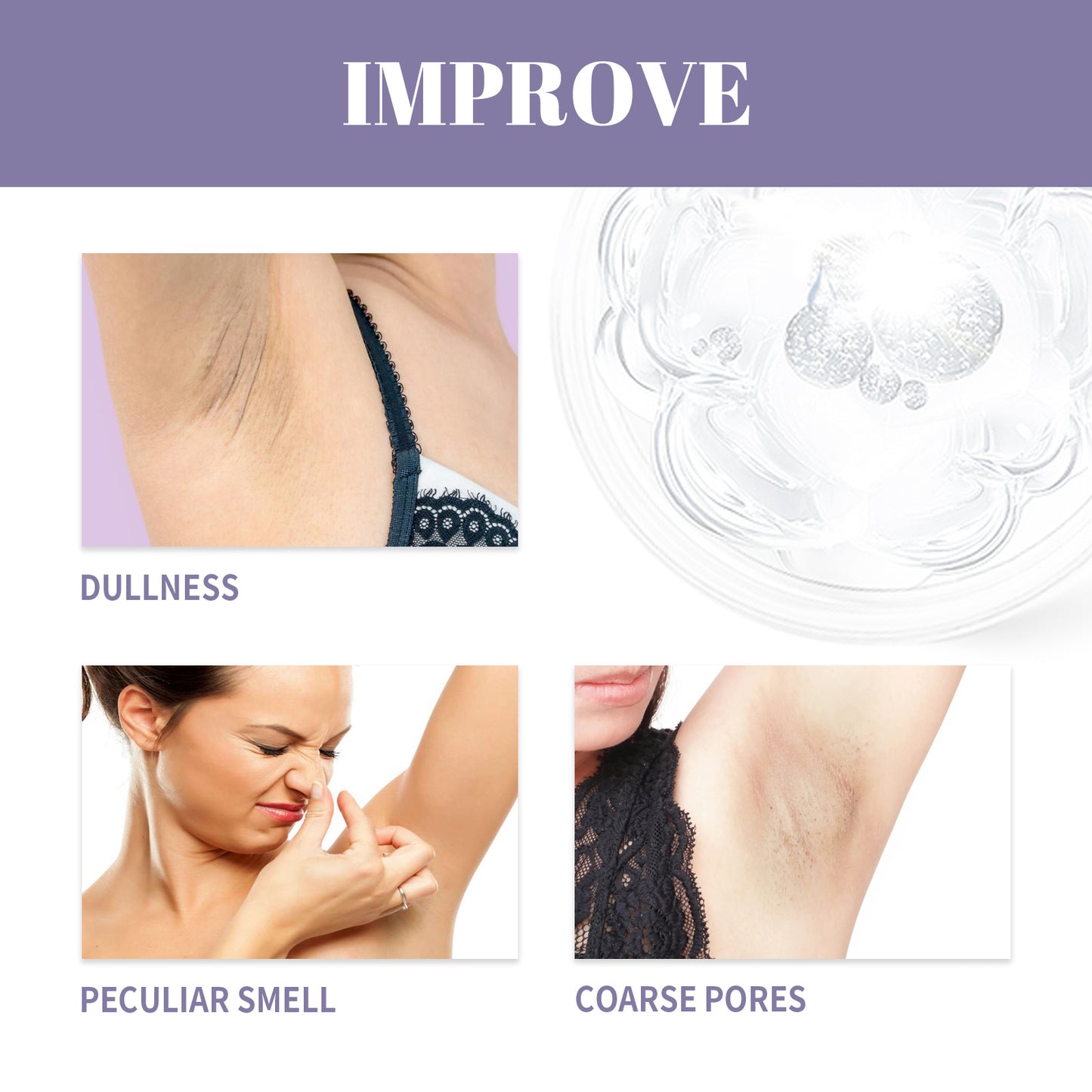 Fifuroes Underarm Deodorant Cream Underarm Whitening Clean Armpit Odor Odor Body Odor Refreshing Anti-Sweat Deodorant Cream