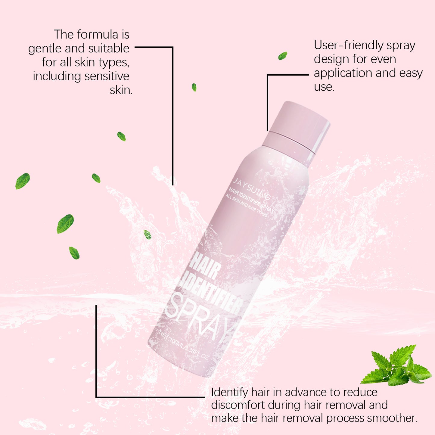 Fifuroes Facial Hair Removal Spray, Easily Softens Hair Facial Cleansing And Gentle Hair Removal Spray