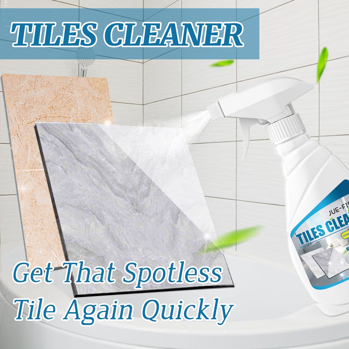 Fifuroes Tile Cleaner, Bathroom Tile Floor Marble Bright Strong Dirt Remover