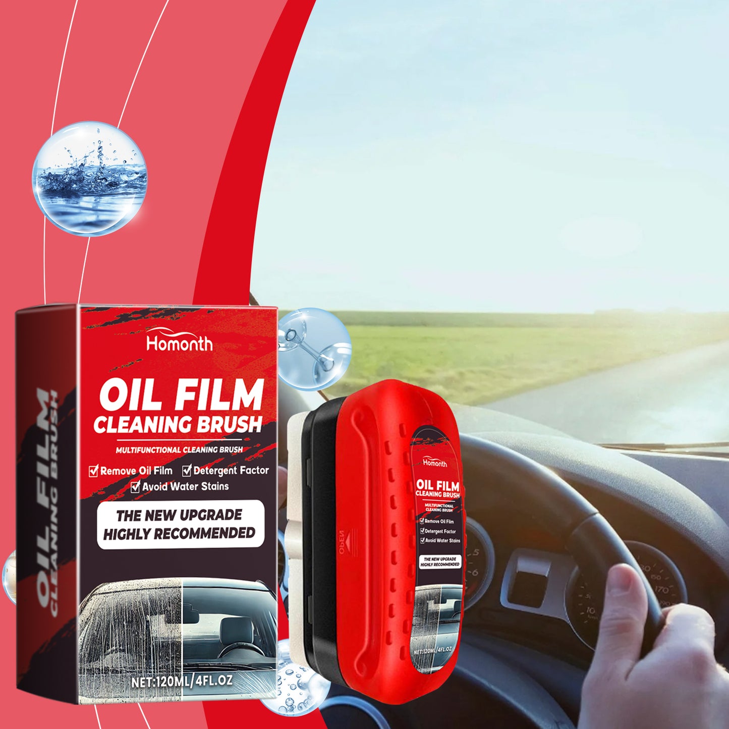 Fifuroes Car Windscreen Cleaner Windscreen Refurbishment Decontamination Cleaning Oil Film Cleaner