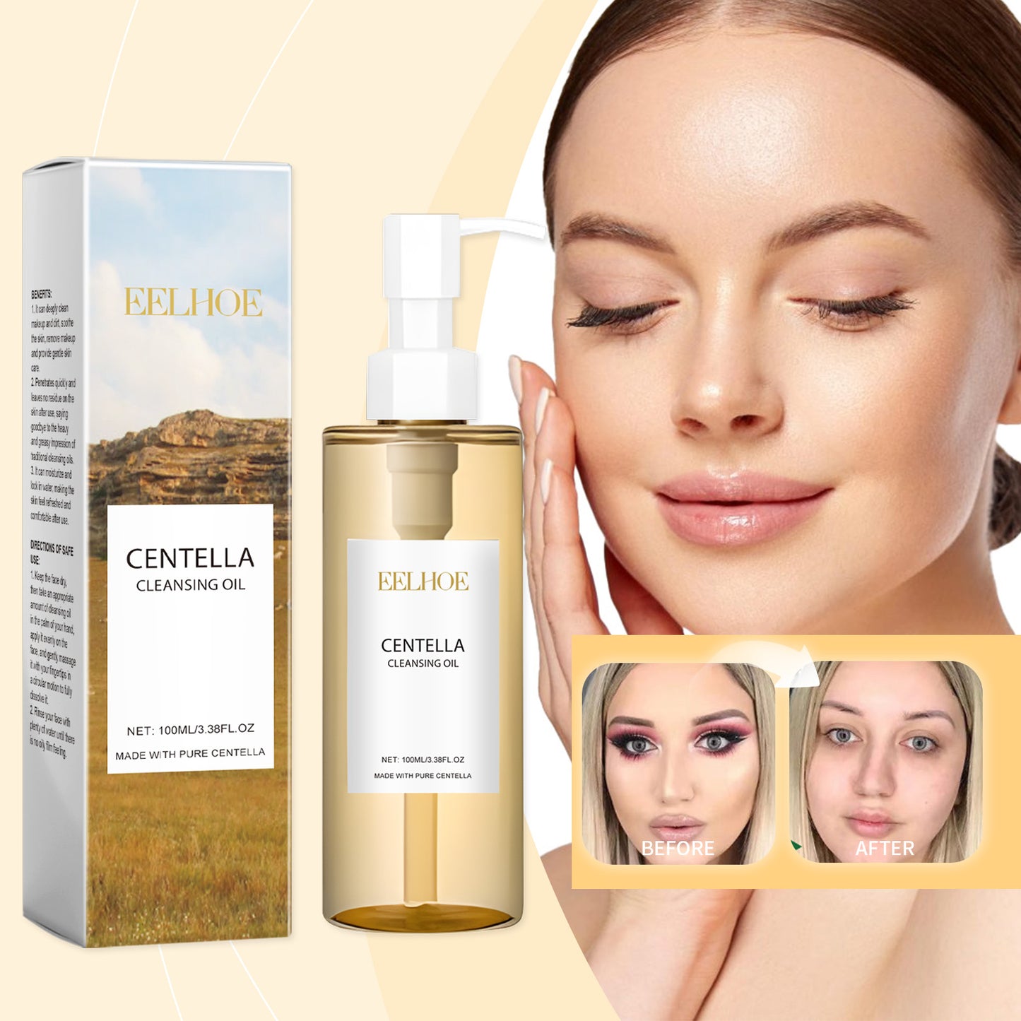 Fifuroes Light Makeup Remover Oil Refreshing And Gentle Cleansing Face And Lip Makeup Remover Eye And Lip Makeup Remover