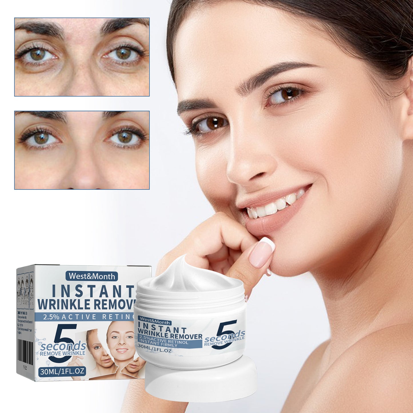 Fifuroes 5 Seconds Retinol Cream To Reduce Fine Lines Under Eyes Hydrating Moisturizing Cream To Soften Skin