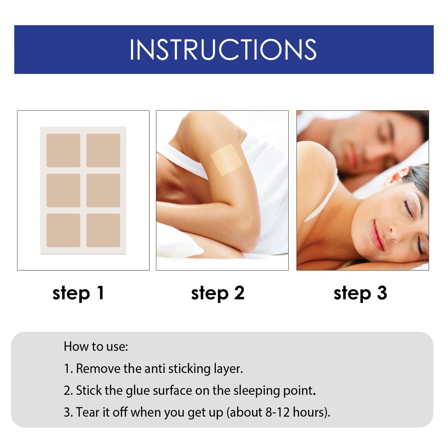 Fifuroes Sleep Patch Soothes The Body Improves Sleep Comfort Pamper Sleeping Body Patch