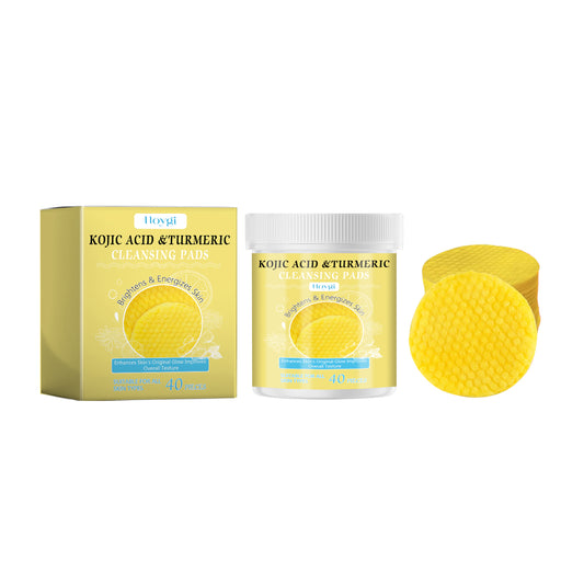 Fifuroes Turmeric Acid Cleansing Pad Facial Daily Cleansing Gentle Skin Care Moisturizing Skin Brightening Cleanser