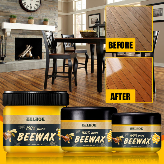 Fifuroes   Furniture Brightening Natural Beeswax Polished Beeswax Waterproof, Hard-Wearing Wooden Floors, Maintenance And Care Beeswax