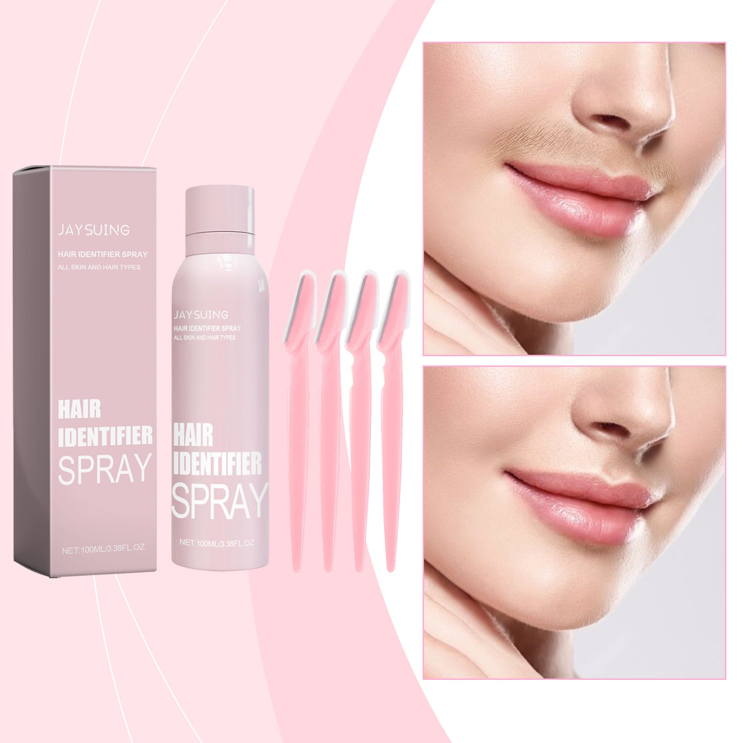 Fifuroes Facial Hair Removal Spray, Easily Softens Hair Facial Cleansing And Gentle Hair Removal Spray