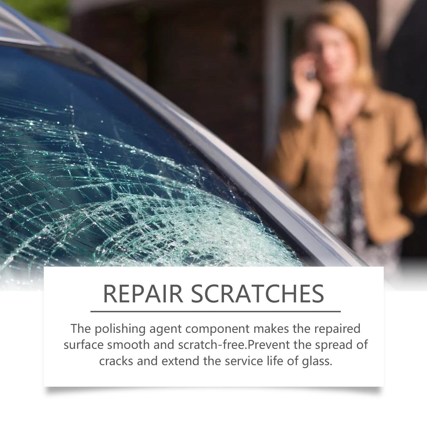 Fifuroes Automotive Glass Care Kit Automotive Windshield Cracks And Scratches Adhesive Repair Solution