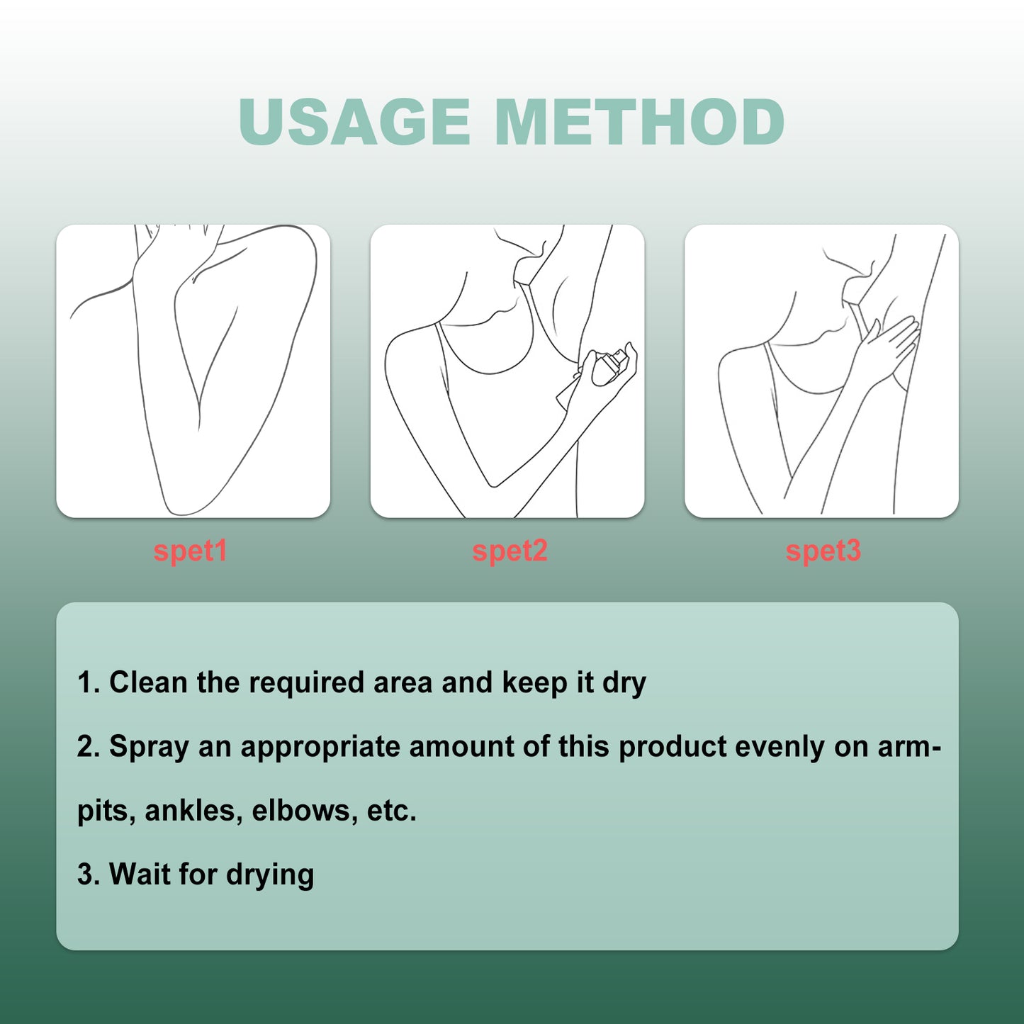 Fifuroes Deodorant Perfume Spray, Armpit Deodorant Light Deodorant Portable Spray