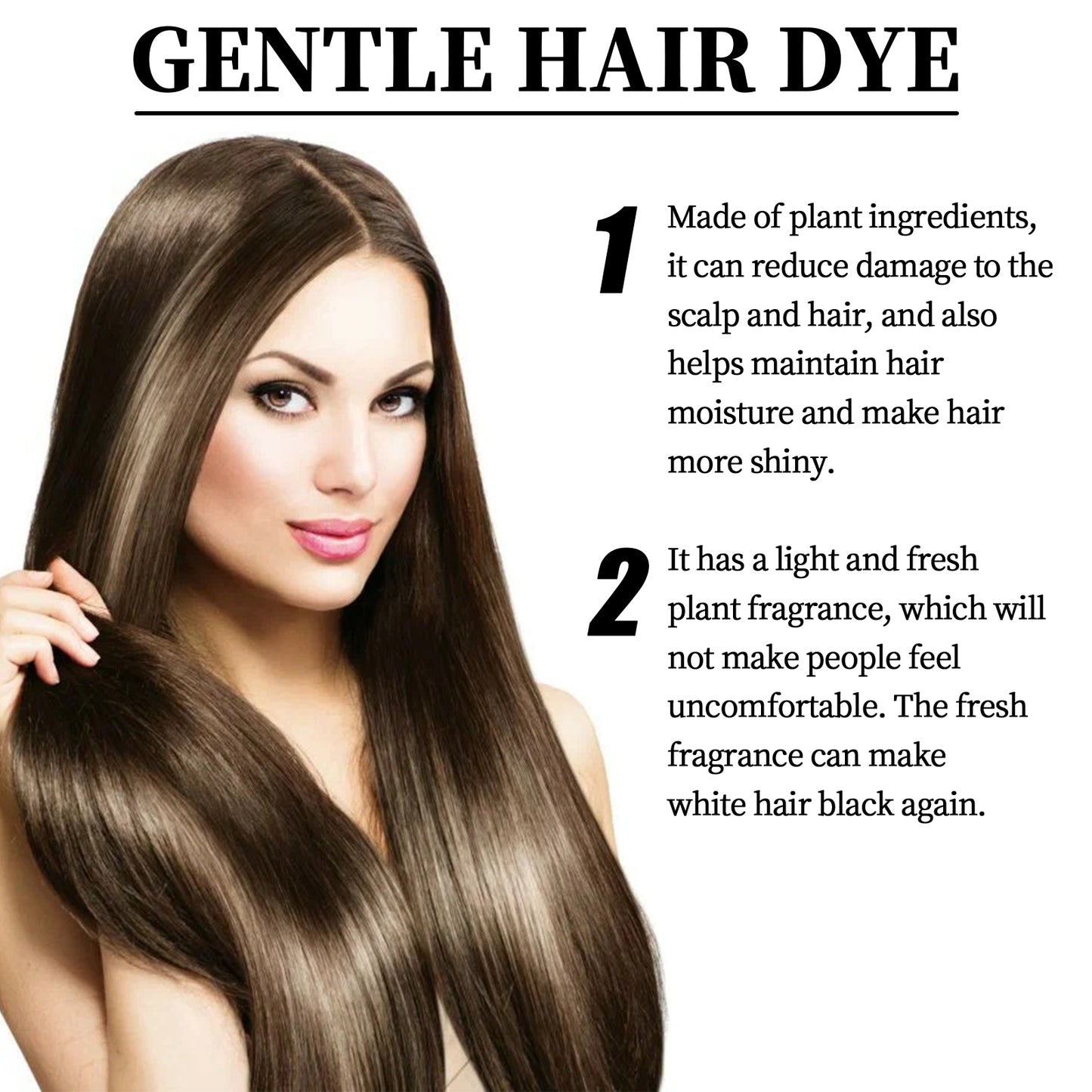 Fifuroes Fruit And Vegetable Hair Cream, Natural, Mild And Long-Lasting, Does Not Hurt The Scalp. Easy To Apply Dark Hair Cream