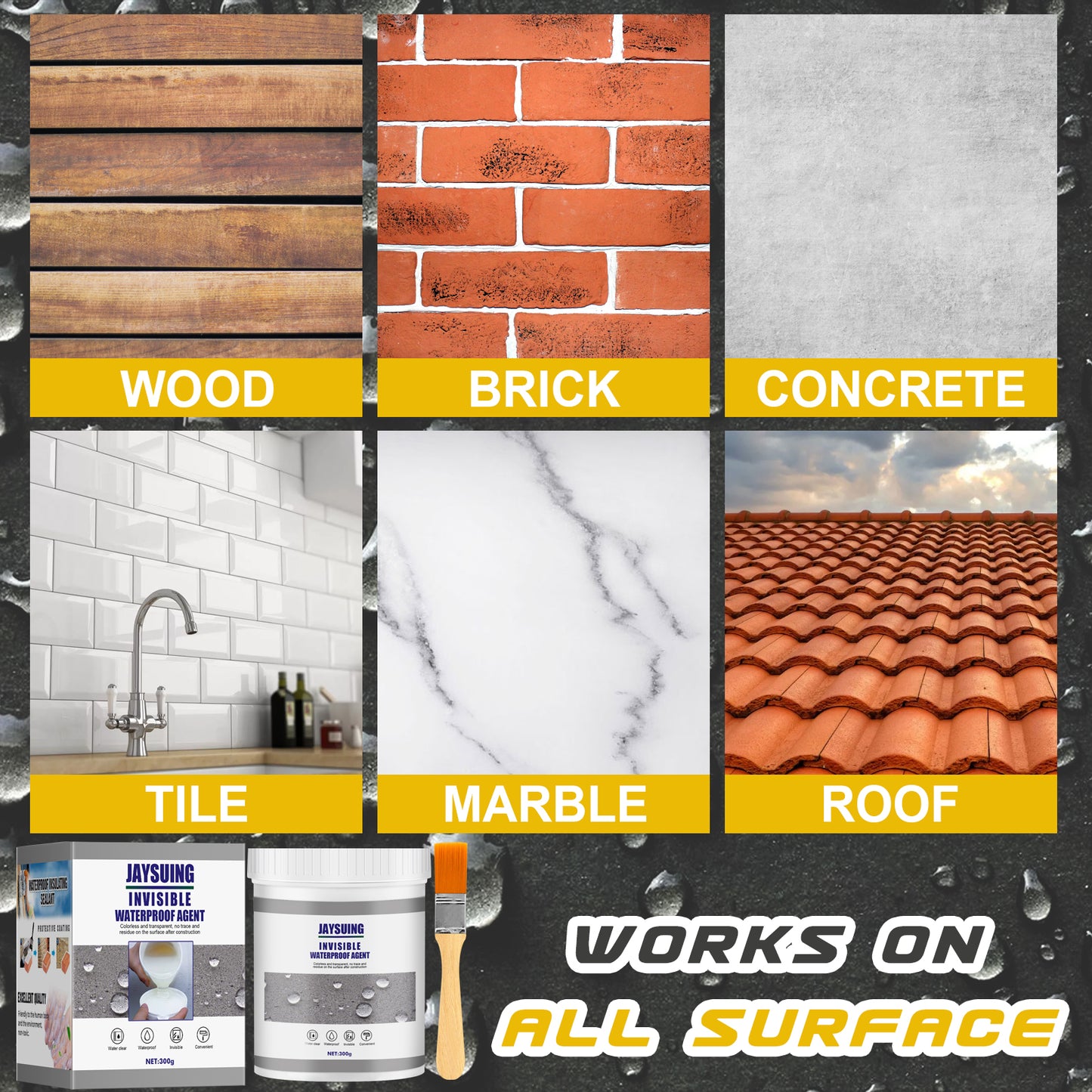Fifuroes Waterproof Sealant, Bathroom Kitchen Exterior Wall Smashing Brick Leak Repair Paint Waterproof Adhesive