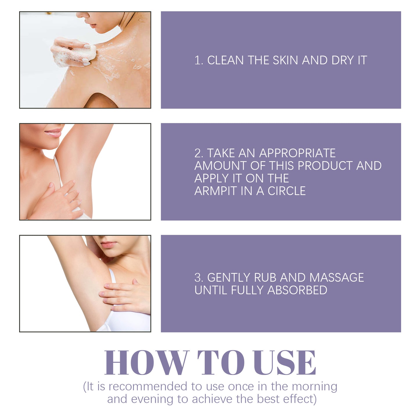 Fifuroes Underarm Deodorant Cream Underarm Whitening Clean Armpit Odor Odor Body Odor Refreshing Anti-Sweat Deodorant Cream
